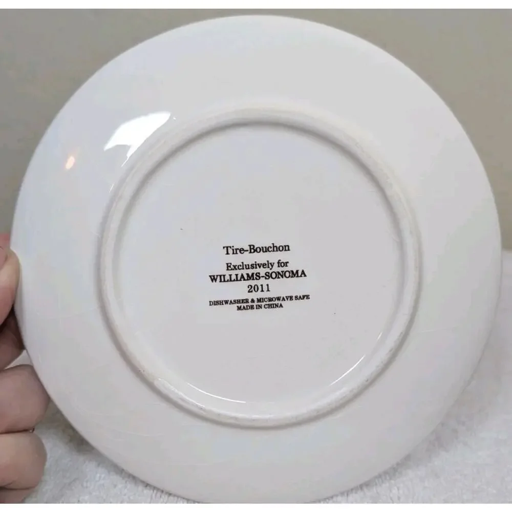 Set of 2 Tire-Bouchon by Williams-Sonoma 2011 Appetizer Plates 6-1/2